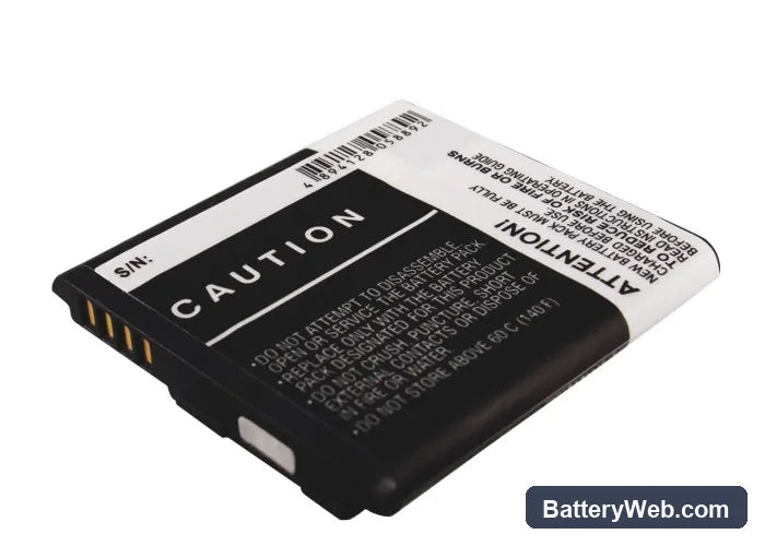 BlackBerry Curve 9370 Replacement Battery, 3.7V, 1000mAh, Li-ion 3