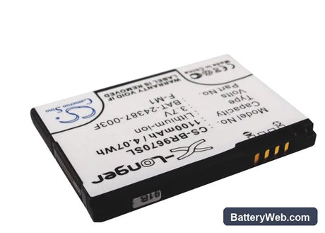 BlackBerry Pearl 3G Replacement Battery, 3.7V, 1100mAh, Li-ion 2