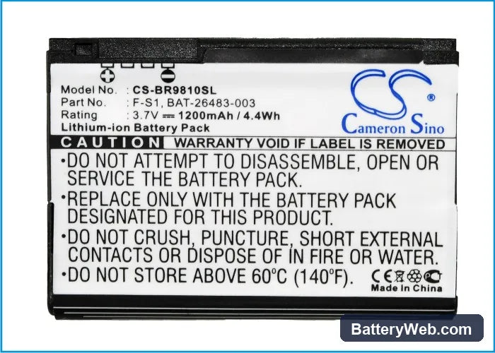 BlackBerry Torch Replacement Battery, 3.7V, 1200mAh, Li-ion 5