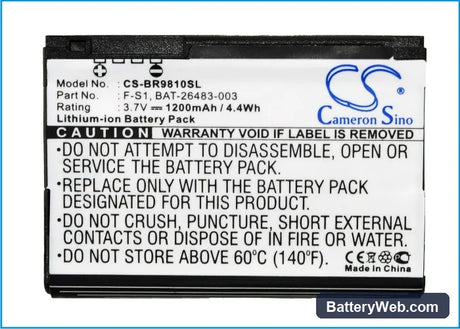 BlackBerry Torch Replacement Battery, 3.7V, 1200mAh, Li-ion 5