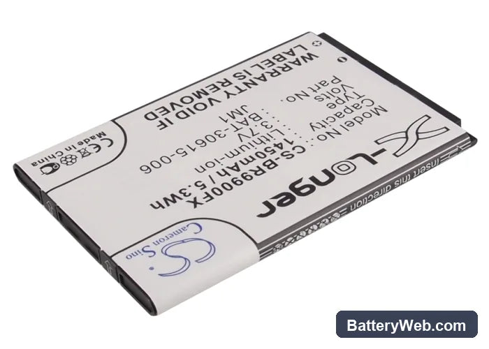 BlackBerry Bold Touch 9900 Replacement Battery, 3.7V, 1450mAh, Li-ion 2
