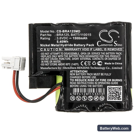 Braun Perfusor compact Replacement Battery, 3.6V, 1500mAh, Ni-MH 3