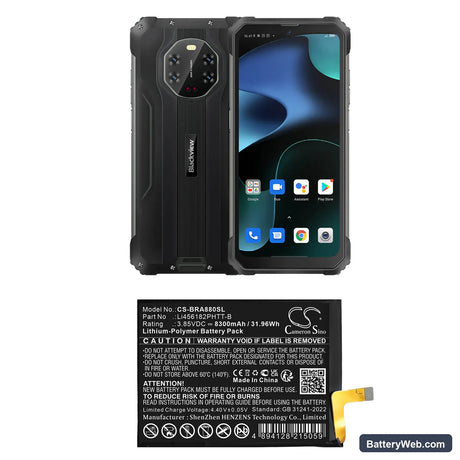 BlackView BL8800 Replacement Battery, 3.85V, 8300mAh, Li-Polymer 1