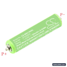 Braun 10B Replacement Battery, 1.2V, 700mAh, Ni-MH 1