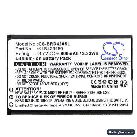 Brondi AMICO COMFORT Replacement Battery, 3.7V, 900mAh, Li-ion 3