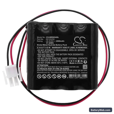 Besam RDB 654184 Replacement Battery, 28.8V, 2000mAh, Ni-MH 3