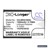 Brondi AMICO Gentile Replacement Battery, 3.7V, 1000mAh, Li-Polymer 3