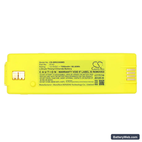Cardiac Science Powerheart AED G3 Replacement Battery, 12V, 7500mAh, Li-SOCl2 5