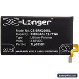 BlackBerry KEY2 Replacement Battery, 3.85V, 3300mAh, Li-Polymer 3