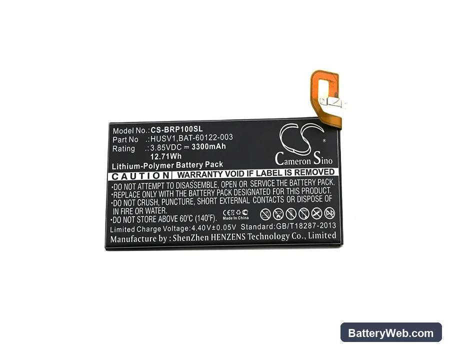 BlackBerry Priv Replacement Battery, 3.85V, 3300mAh, Li-Polymer 3
