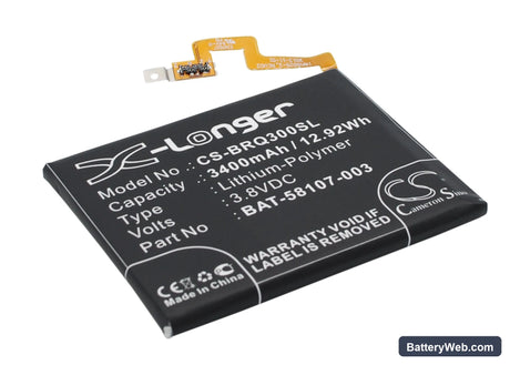 BlackBerry Q30 Replacement Battery, 3.8V, 3400mAh, Li-Polymer 3