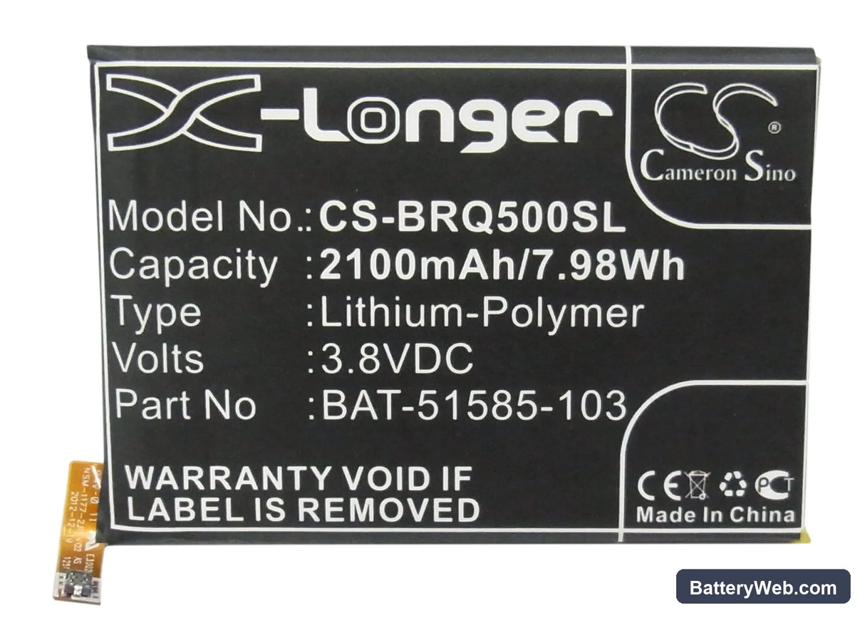 BlackBerry Q5 Replacement Battery, 3.8V, 2100mAh, Li-Polymer 5
