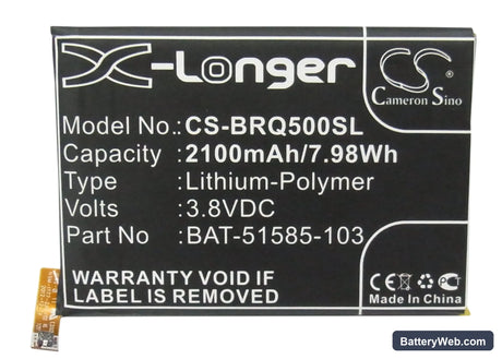 BlackBerry Q5 Replacement Battery, 3.8V, 2100mAh, Li-Polymer 5