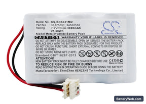Braun Vista Basic Replacement Battery, 7.2V, 3000mAh, Ni-MH 1