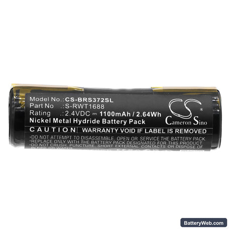 Braun Oral-B Sonic 3721 Replacement Battery, 2.4V, 1100mAh, Ni-MH 3
