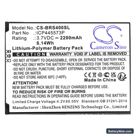Brondi SMARTPHONE 4G Replacement Battery, 3.7V, 2200mAh, Li-Polymer 3