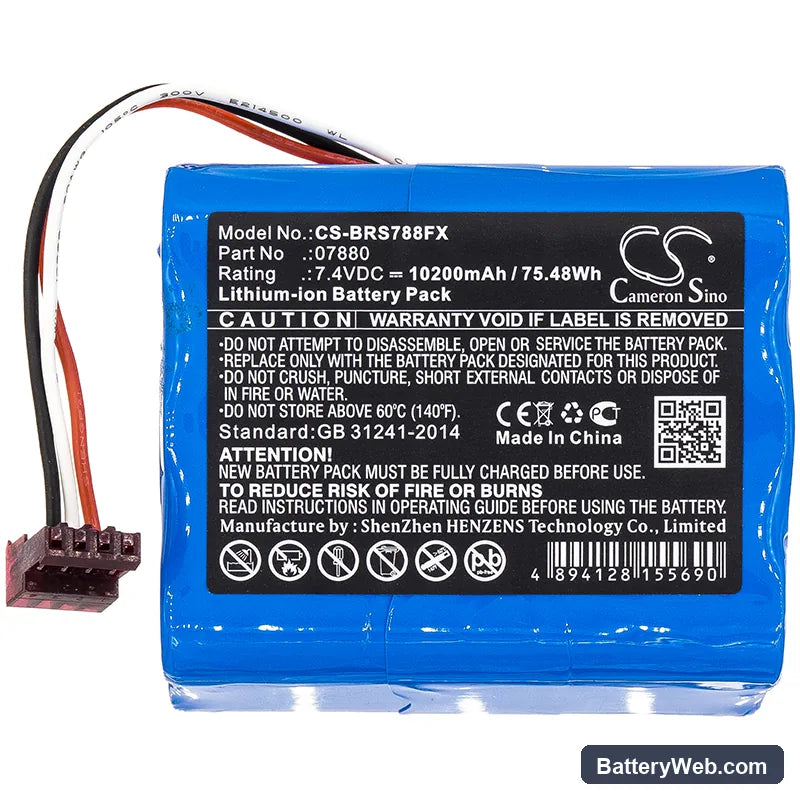 Bright Star LightHawk Replacement Battery, 7.4V, 10200mAh, Li-ion 3