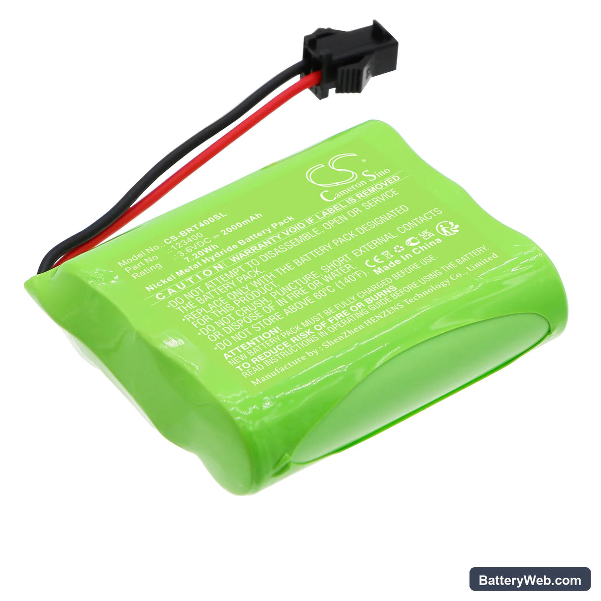 BRAVAT SITIA Replacement Battery, 3.6V, 2000mAh, Ni-MH 1