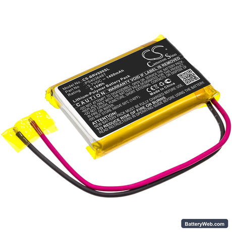 Braven Braven 600 Replacement Battery, 3.7V, 1400mAh, Li-Polymer 1