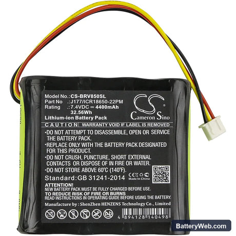 Klipsch KMC1 Replacement Battery, 7.4V, 4400mAh, Li-ion 3
