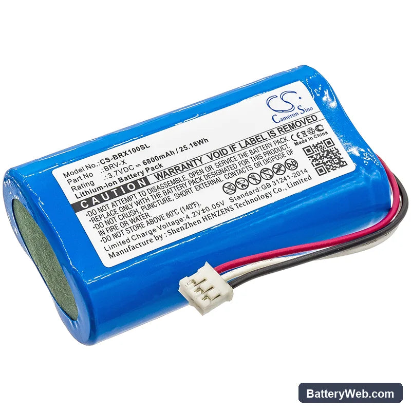 Braven BRV-X Replacement Battery, 3.7V, 6800mAh, Li-ion 1