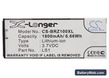 BlackBerry Z10 Replacement Battery, 3.7V, 1800mAh, Li-ion 5