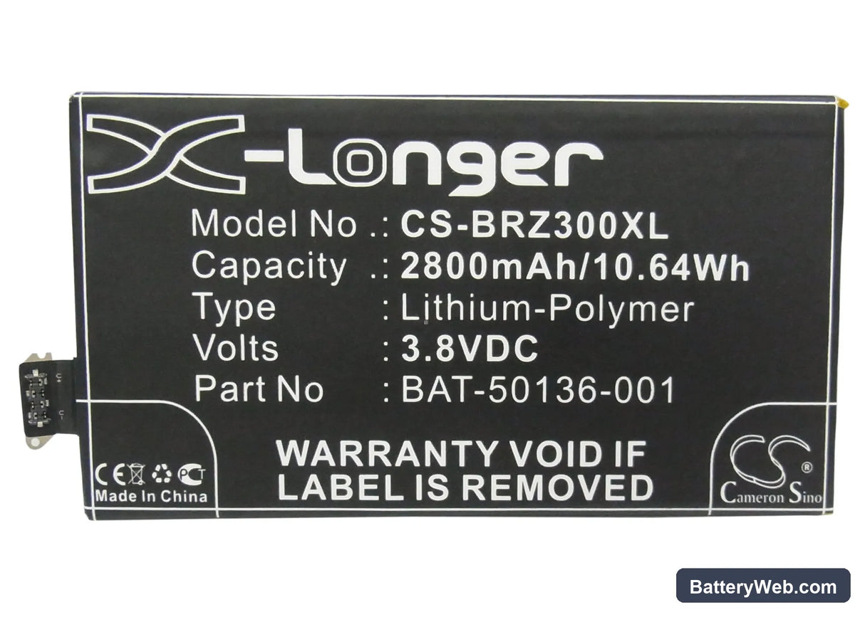 BlackBerry Z30 Replacement Battery, 3.8V, 2800mAh, Li-Polymer 5