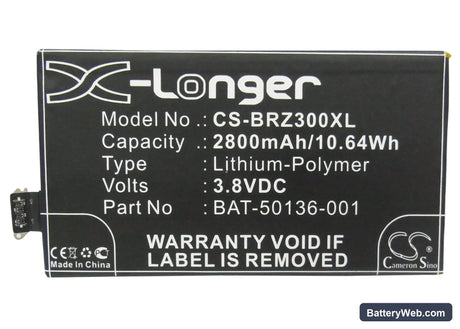 BlackBerry Z30 Replacement Battery, 3.8V, 2800mAh, Li-Polymer 5