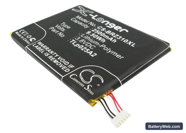 BlackBerry Z3 Replacement Battery, 3.8V, 2500mAh, Li-Polymer 1