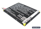 BlackBerry Z3 Replacement Battery, 3.8V, 2500mAh, Li-Polymer 4