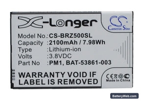 BlackBerry Z5 Replacement Battery, 3.8V, 2100mAh, Li-ion 1