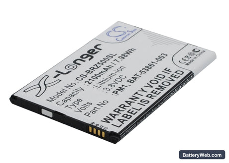 BlackBerry Z5 Replacement Battery, 3.8V, 2100mAh, Li-ion 2