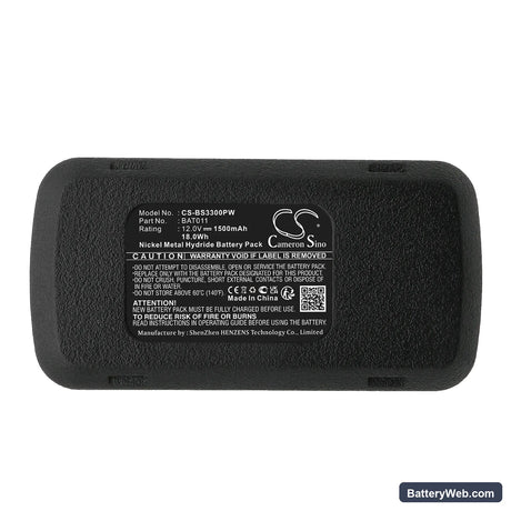 Skil 3300K Replacement Battery, 12V, 1500mAh, Ni-MH 5
