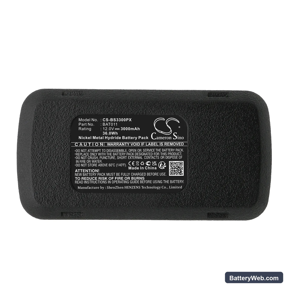 Berner BACS 12V Replacement Battery, 12V, 3000mAh, Ni-MH 5