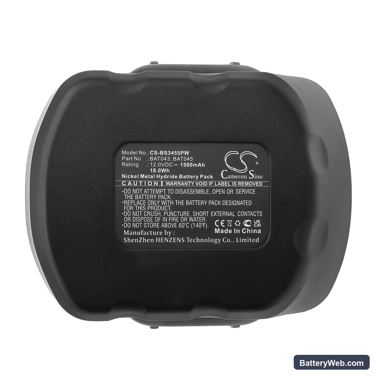 Signode BXT 19 Replacement Battery, 12V, 1500mAh, Ni-MH 5