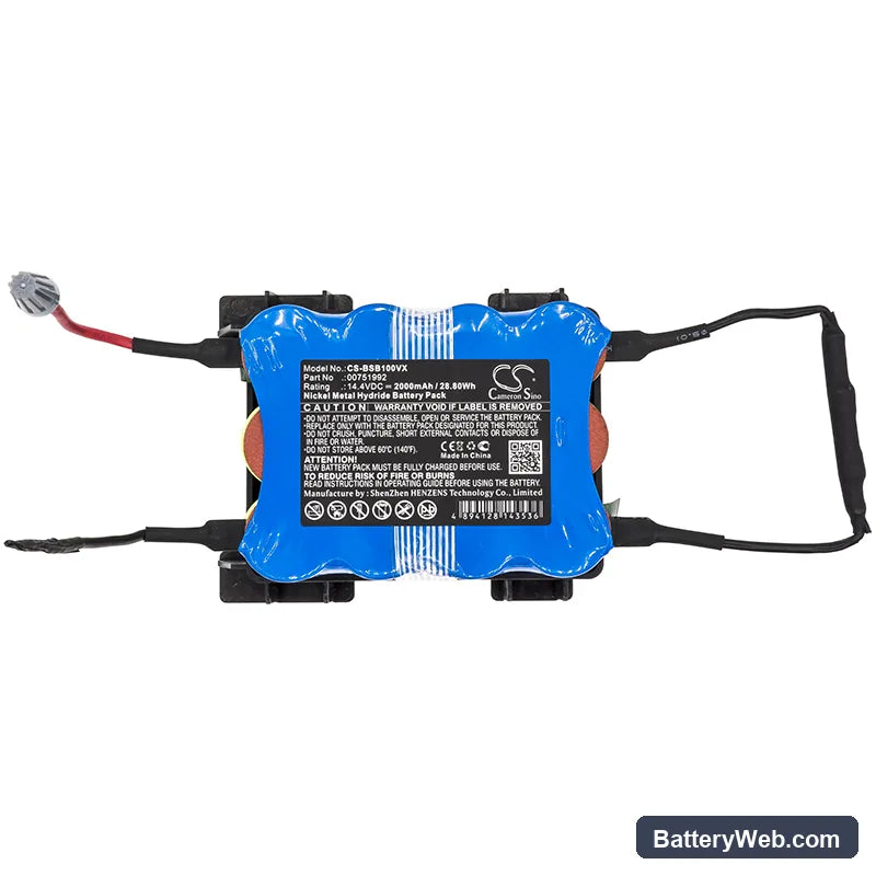 Siemens VBH14400/01 Replacement Battery, 14.4V, 2000mAh, Ni-MH 3
