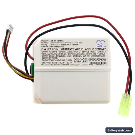 Bissell ICONpet Cordless 2288 Replacement Battery, 21.6V, 3000mAh, Li-ion 5