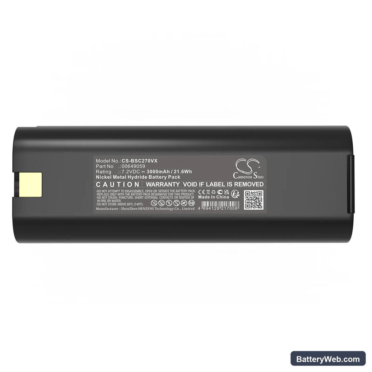 Bosch BBZ36AB01 Replacement Battery, 7.2V, 3000mAh, Ni-MH 5