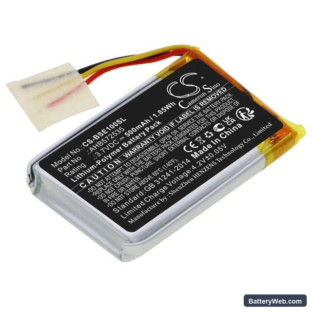 Bose Sport Earbuds Charging Base Replacement Battery, 3.7V, 500mAh, Li-Polymer 1