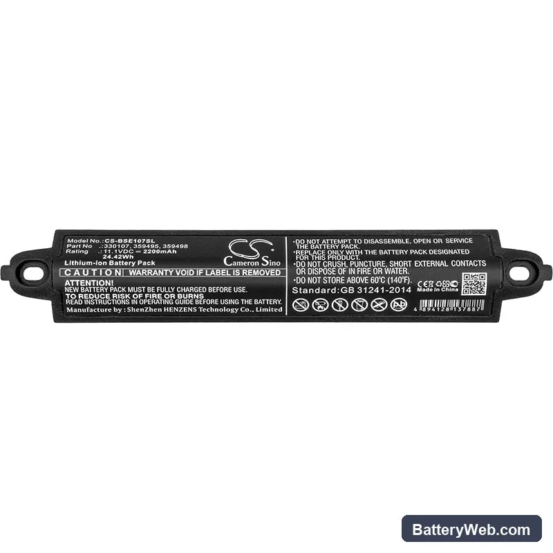 Bose Soundlink Replacement Battery, 11.1V, 2200mAh, Li-ion 5