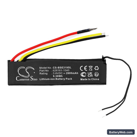 Bose 08319 Replacement Battery, 3.6V, 2600mAh, Li-ion 4
