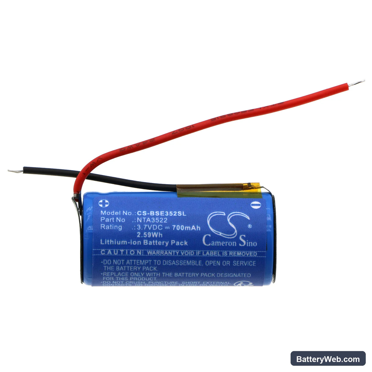 Bose SoundSport Free Charging Case Replacement Battery, 3.7V, 700mAh, Li-ion 3