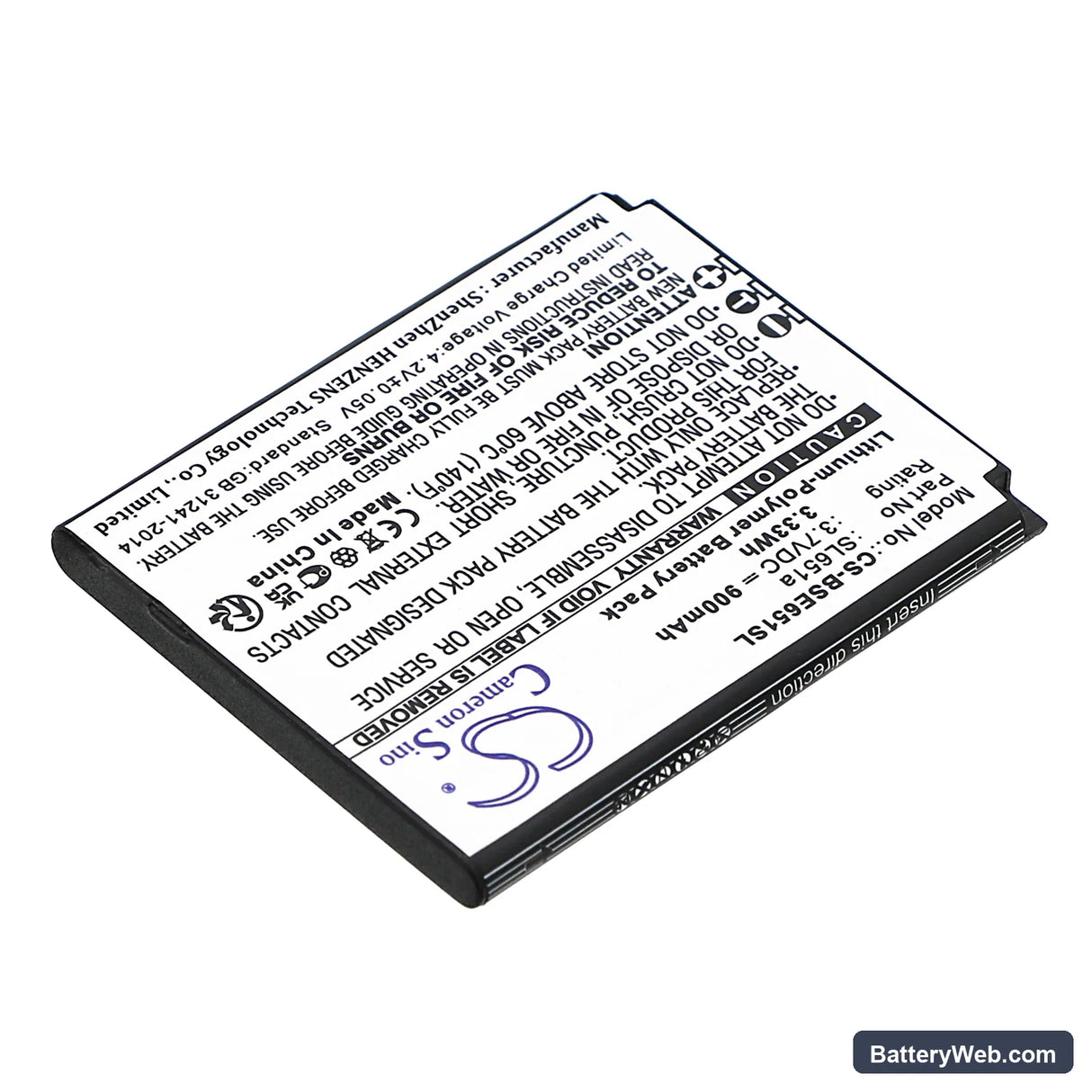 Bea-fon SL651 Replacement Battery, 3.7V, 900mAh, Li-Polymer 2