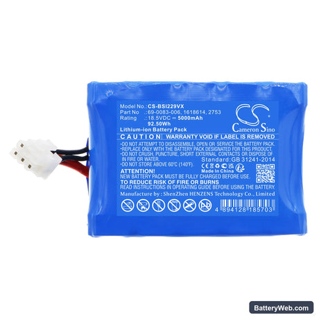 Bissell ICONpet 2291 Replacement Battery, 18.5V, 5000mAh, Li-ion 3