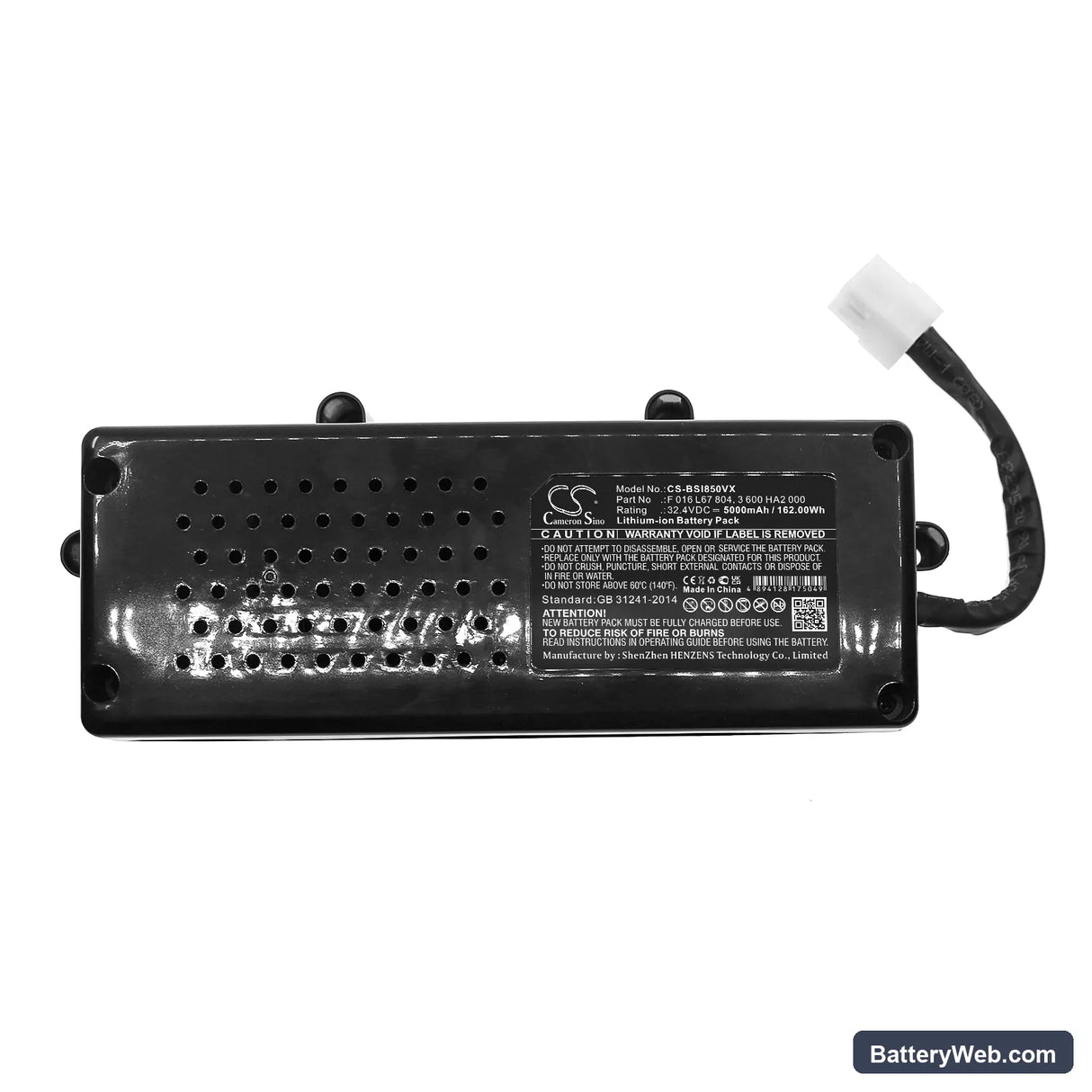 Bosch Indego 800 Replacement Battery, 32.4V, 5000mAh, Li-ion 5
