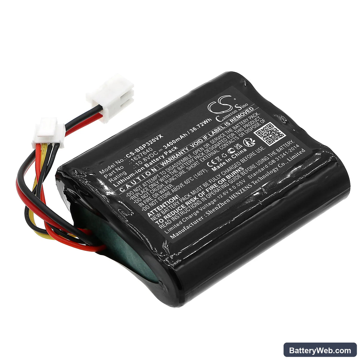 Bissell PowerLifter Adapt IonVacuum P2922-10A Replacement Battery, 10.8V, 3400mAh, Li-ion 1