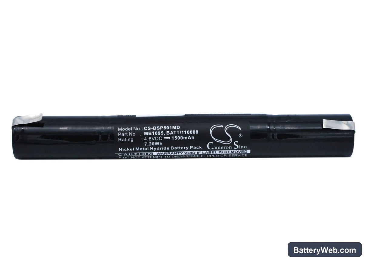 Bosch Spiro 501 Replacement Battery, 4.8V, 1500mAh, Ni-MH 5