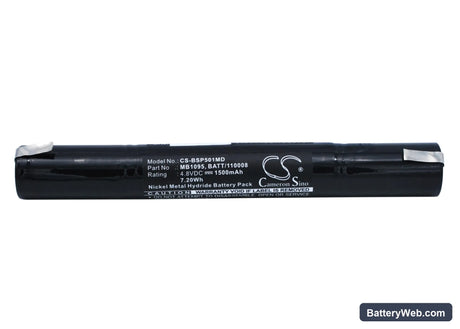 Bosch Spiro 501 Replacement Battery, 4.8V, 1500mAh, Ni-MH 5