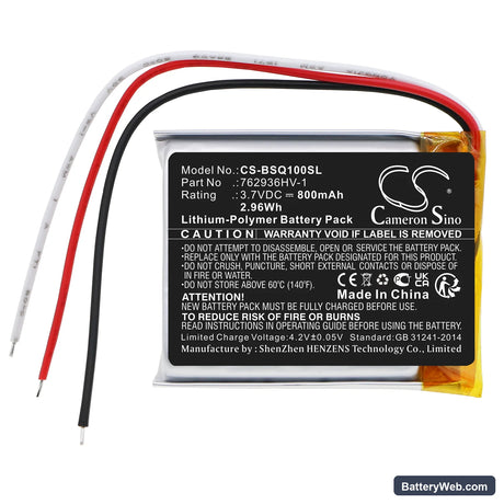 Bose QuietComfort Earbuds Charging Case Replacement Battery, 3.7V, 800mAh, Li-Polymer 3