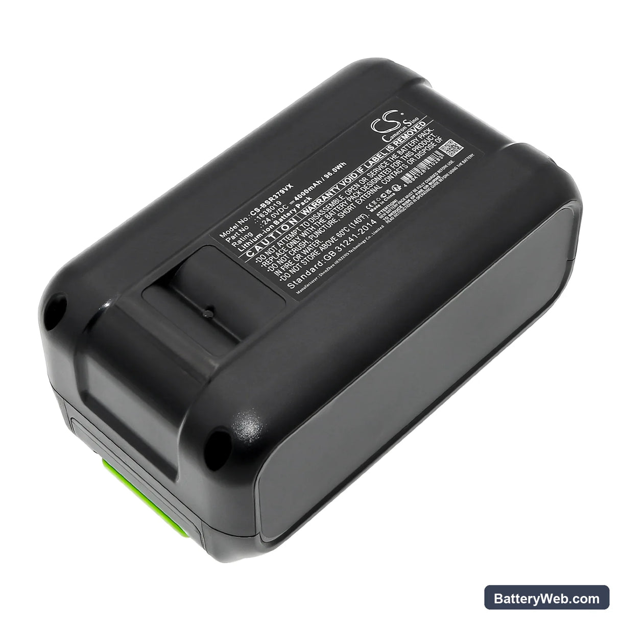 Bissell 3789 Replacement Battery, 24V, 4000mAh, Li-ion 3